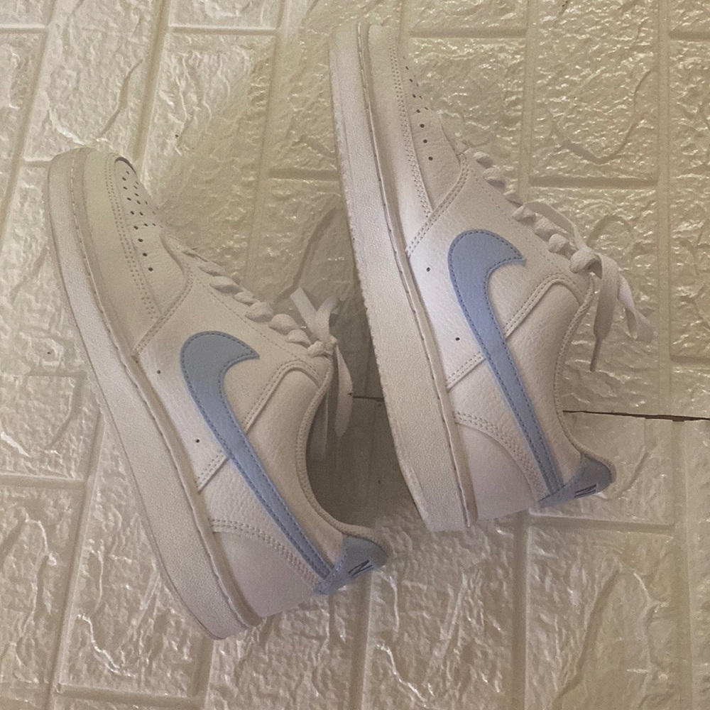 Blue Nike court vision lows. Size 7.5 W, 5.5 M